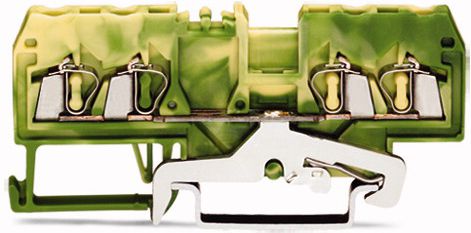 Wago Złączka szynowa 4-przewodowa 2,5mm2 żółto-zielona (280-837)