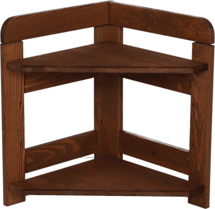 Wamar-Sosenka Regał Modułowy Narożnik 44x34,4x34,4cm 2 Półki BERDO Brązowy Olejowany Drewno sosnowe R2PZ_44X035X34_RF1 / Wamar-Sosenka