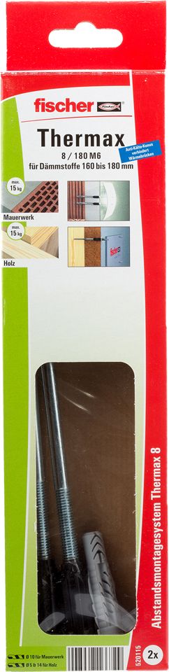 Fischer System montażu dystansowego Thermax 8/180 M6 B (520115)