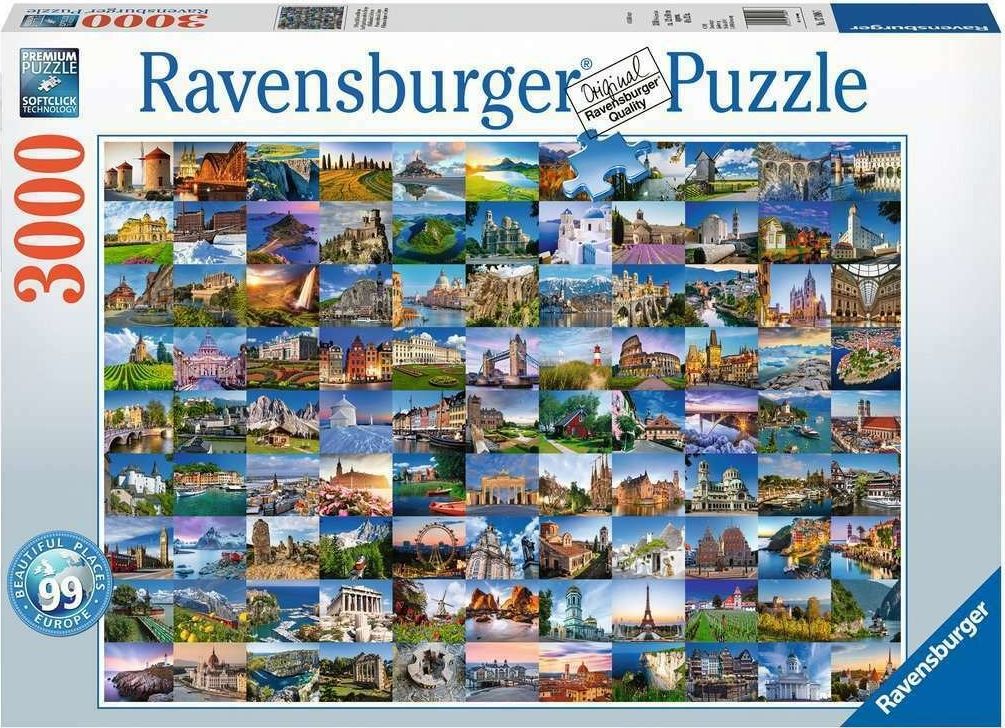 Ravensburger Ravensburger Puzzle 3000el 99 widoków Europy uniwersalny