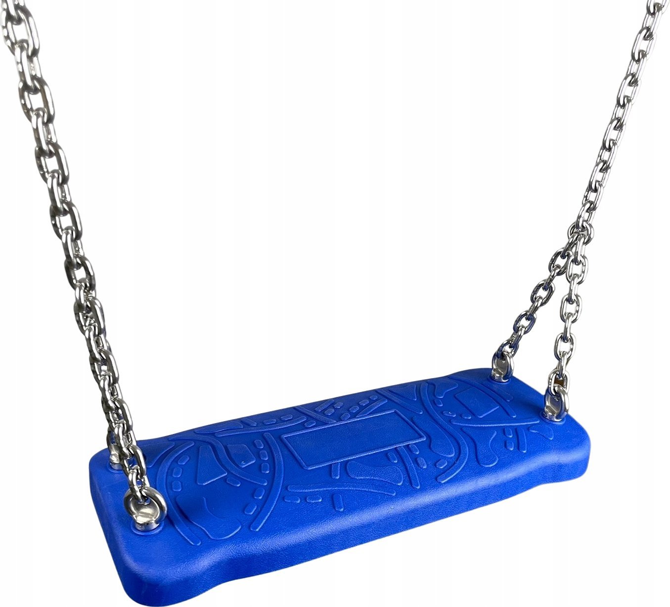 Huśtawka ogrodowa gumowa z łańcuchem Stal Nierdzewna CERTYFIKAT - Niebieska