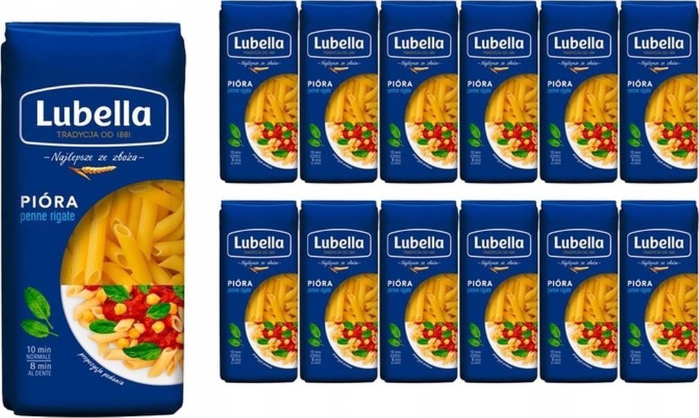 Lubella Lubella Makaron pióra 400 g x 12 sztuk