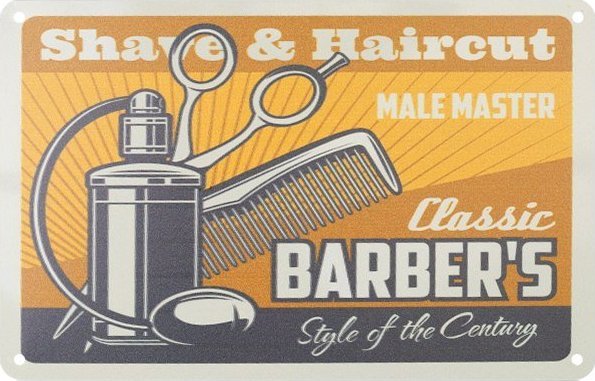 Activeshop Tablica ozdobna barber B001
