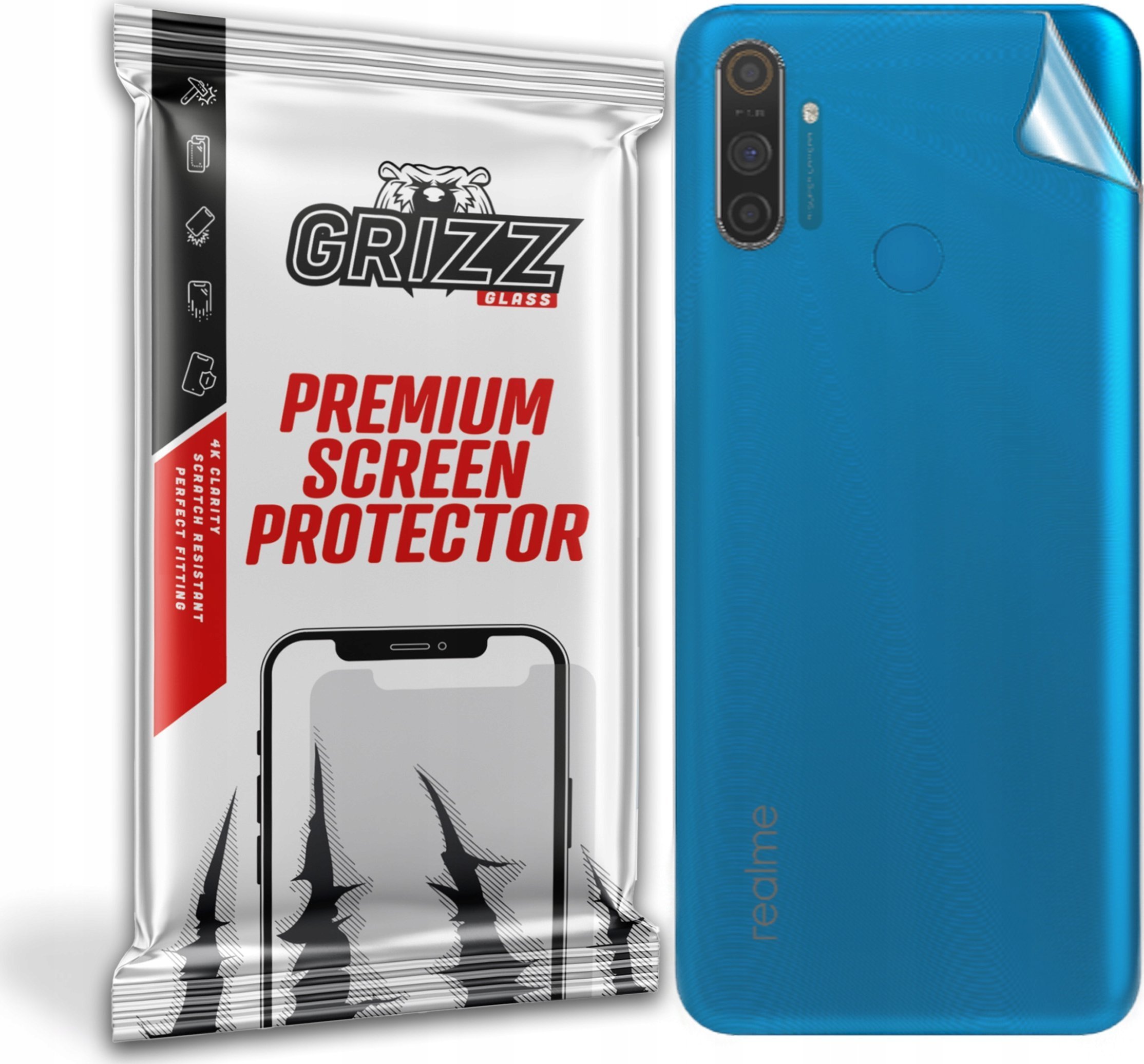 GrizzGlass Folia na tył Grizz Realme C3