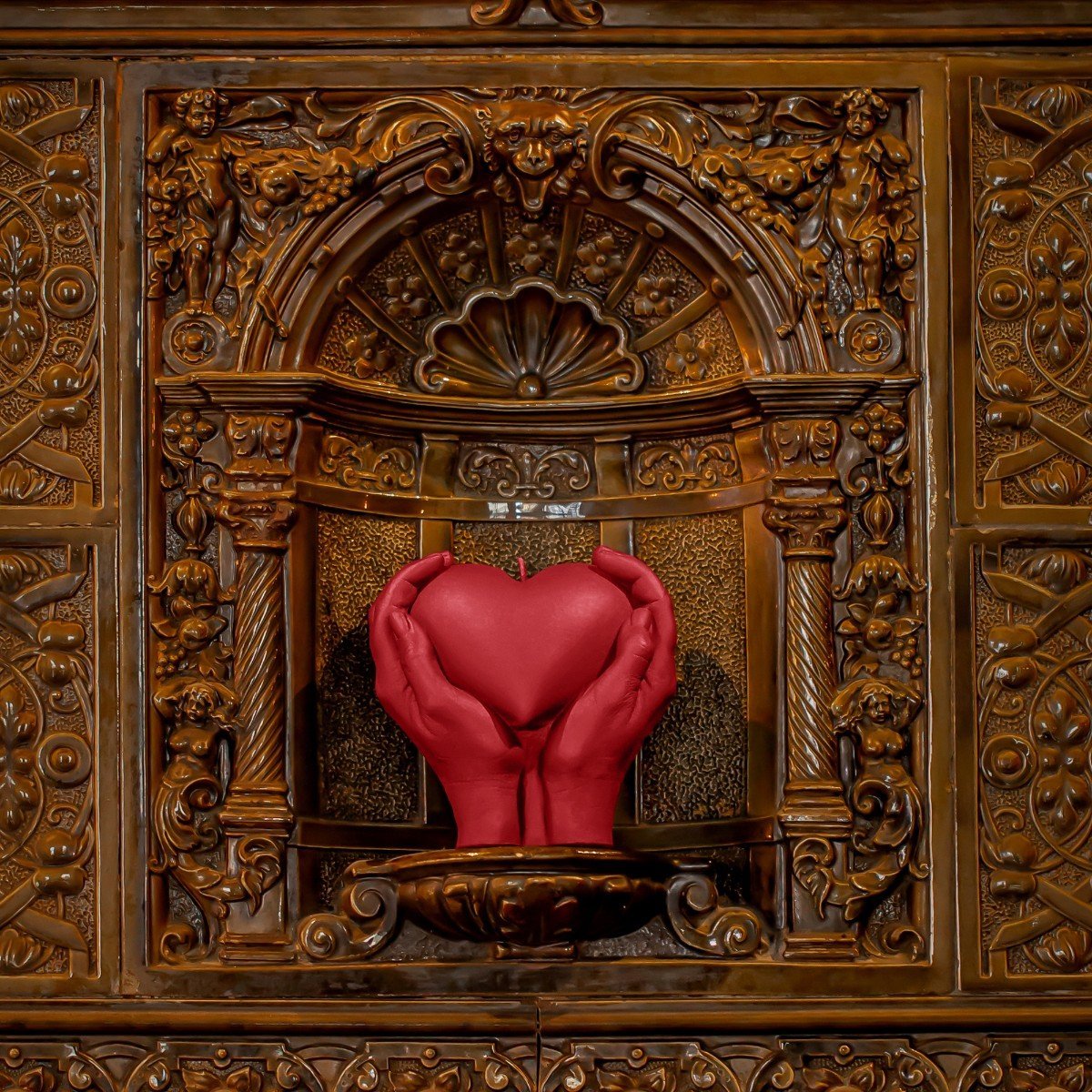 Candellana Świeca Hand LOVE Świeczka Serce Wegańska parafina 35h