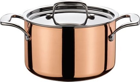 Hurtel Garnek miedziany, 2,0 l, śred. 16 cm, miedź/stal nierdzewna 18/10 CULINOX / Spring