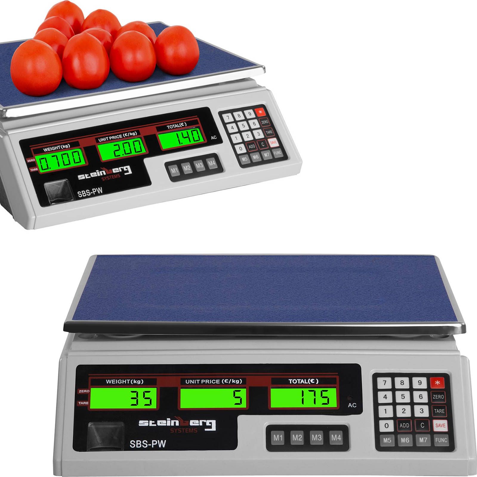 Steinberg Waga sklepowa handlowa cenowa biała 35kg / g uniwersalny (385663-uniw) - 385663-uniw