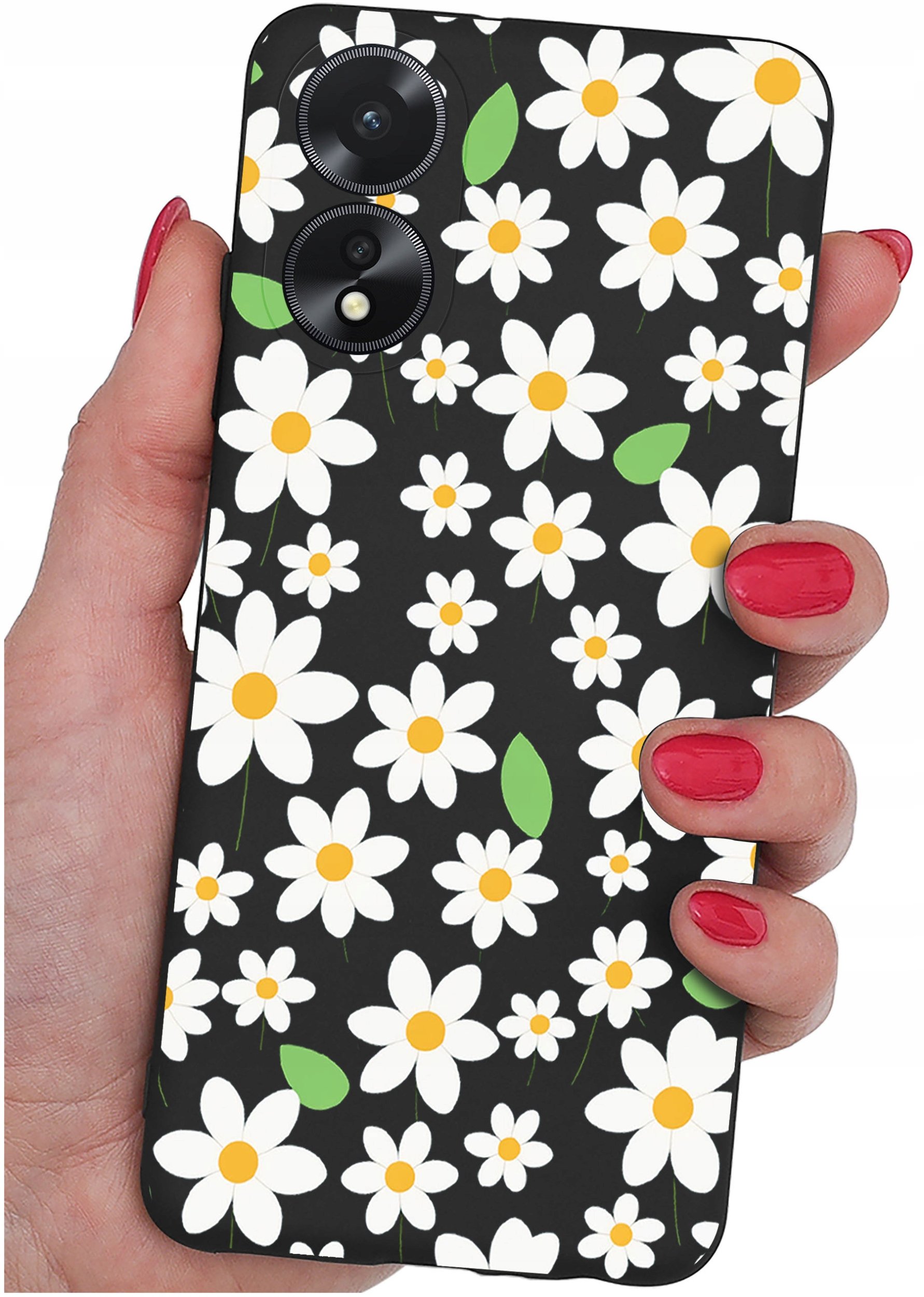 ETUI do Oppo A38 4G WZORY |SILIKONOWE MATT CASE + SZKŁO 9H