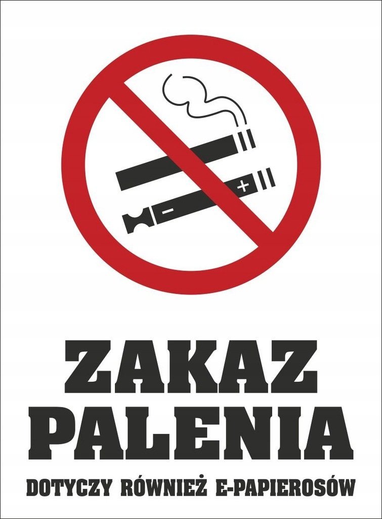 StudioCen Naklejka 150x200 Zakaz palenia