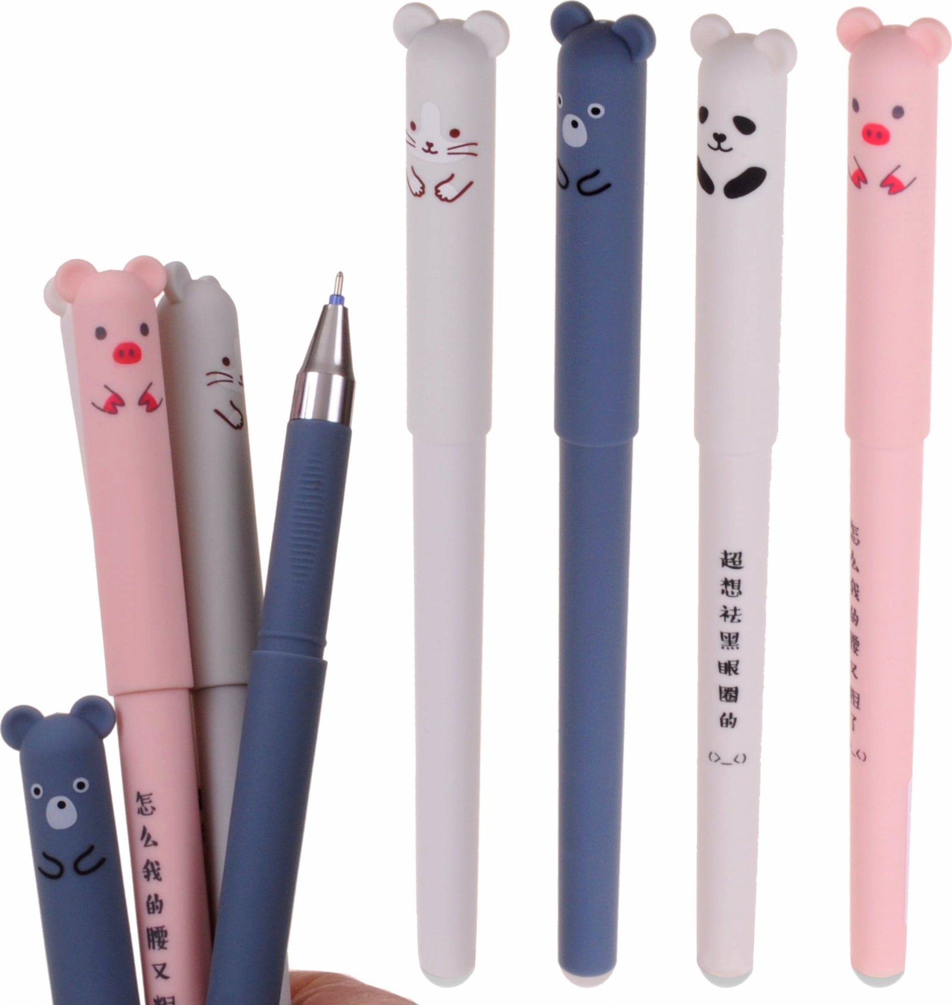 PrzydaSie 4X Długopis Wymazywalny Ścieralny Gumka Zwierzątka