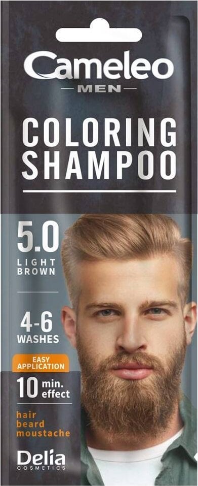 Alkotest CAMELEO_Men Coloring Shampoo szamponetka koloryzująca dla mężczyzn 5.0 Brąz15ml