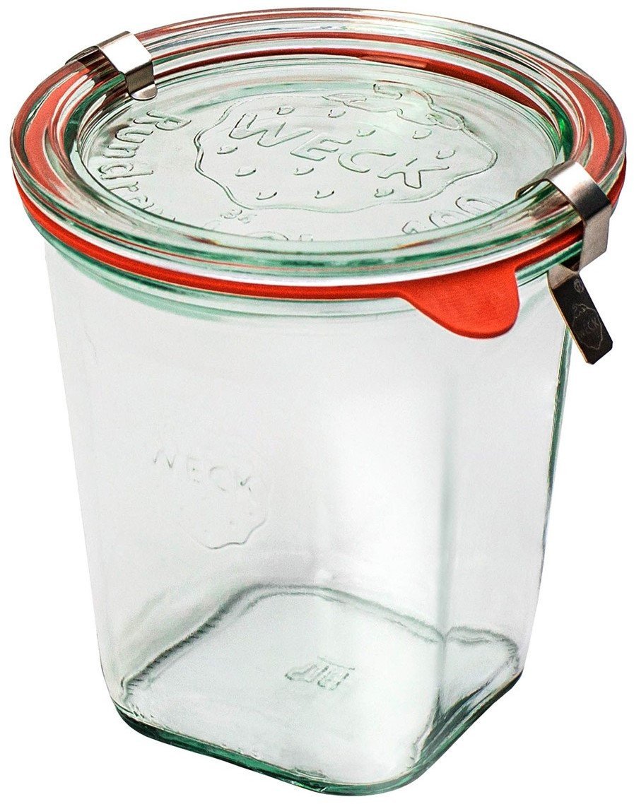 Słoik Quadro 545 ml (6 szt) - pok, usz, zap x2