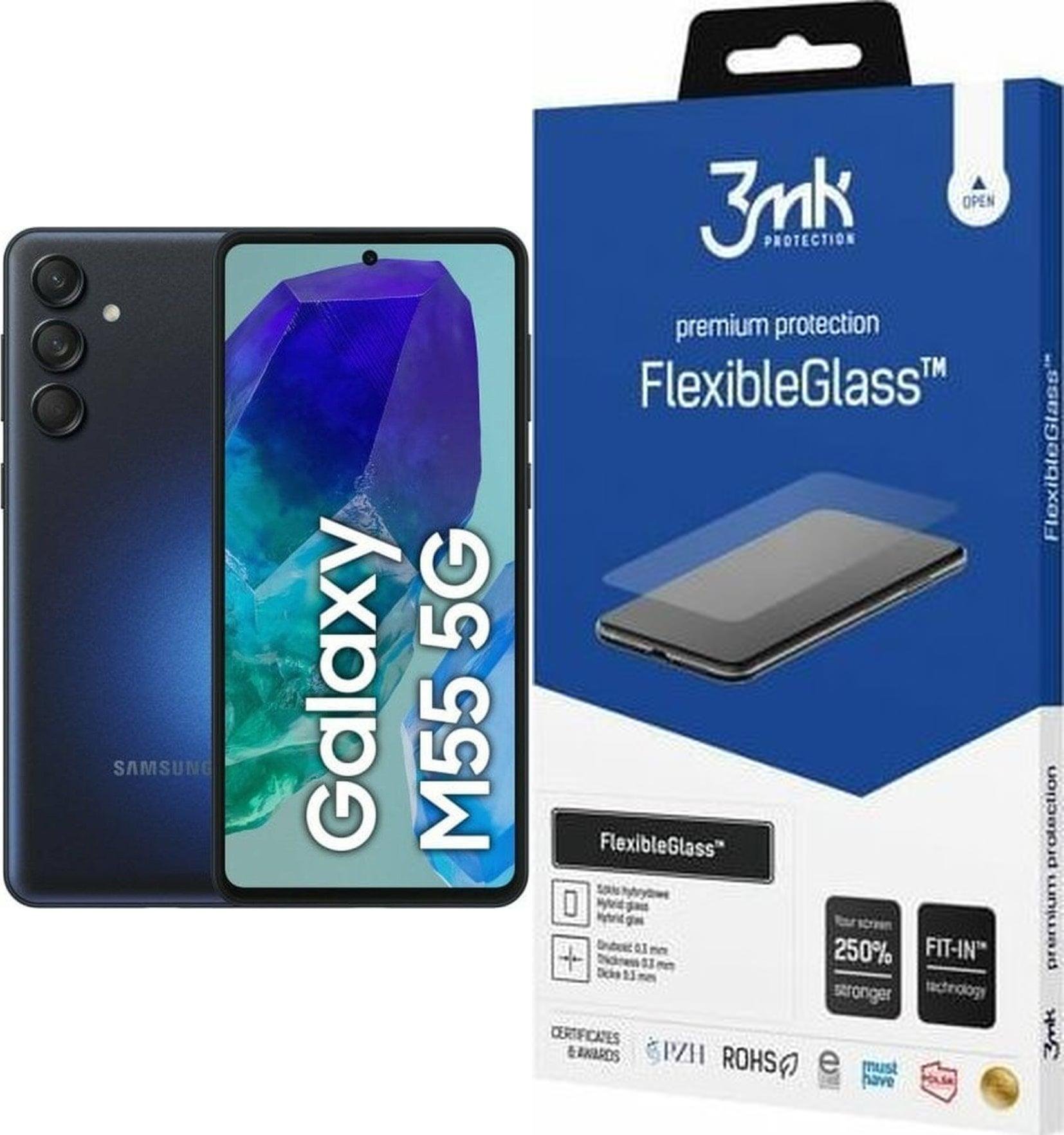 Smartfon Samsung Galaxy M55 5G 8/128GB Czarny (SM-M556EZK) + FlexibleGlass