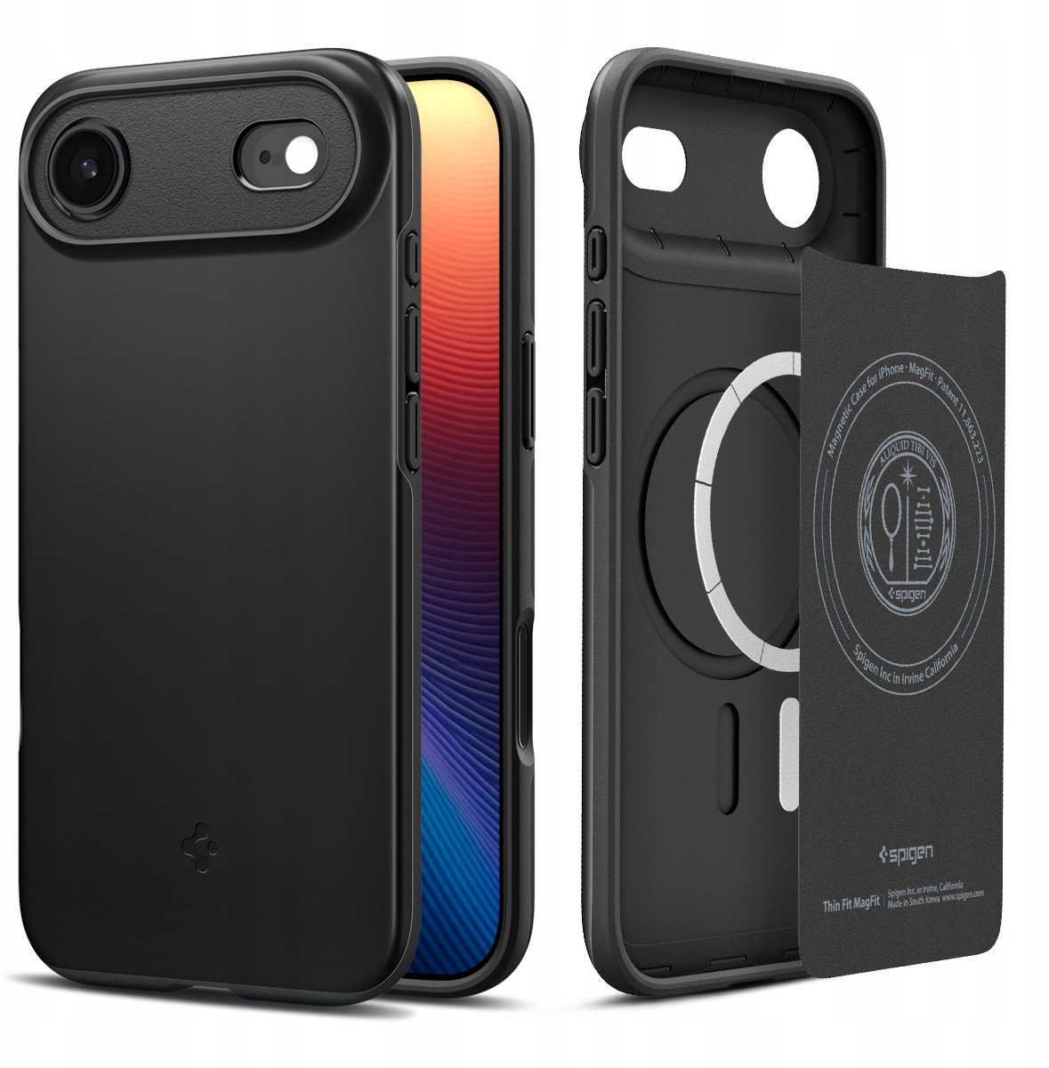 Etui Spigen Thin Fit MagSafe na iPhone 17 Air - czarne