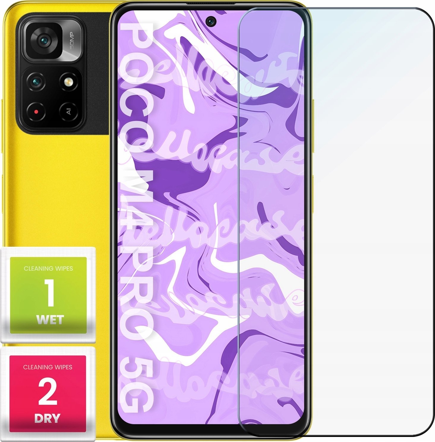 Hello Case Szkło Hartowane do Poco M4 Pro 5g / Redmi Note 11t 5g (szybka 9H, 2.5D)