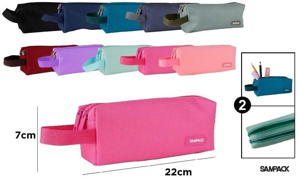 Piórnik dwukomorowy z uchwytem MIX