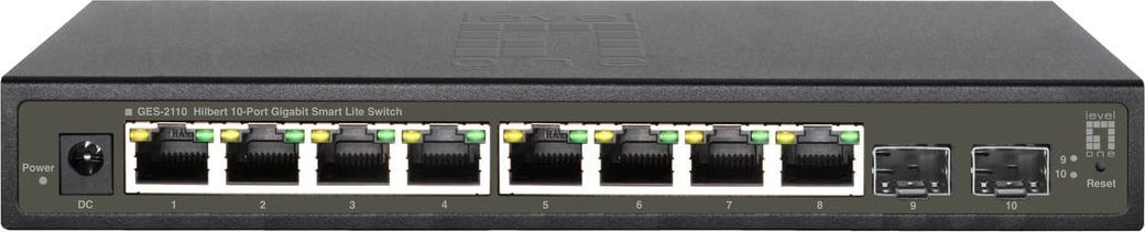 Switch LevelOne LevelOne GES-2110 łącza sieciowe Zarządzany L2 Gigabit Ethernet (10/100/1000) Czarny
