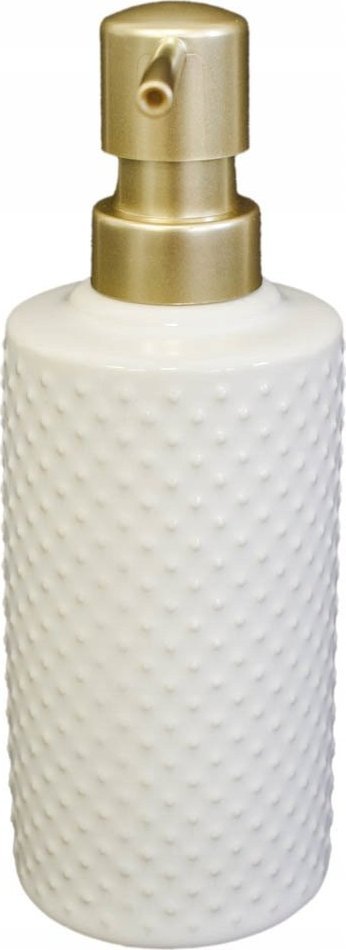 Dozownik do mydła Sepio Ceramiczny dozownik do mydła w płynie biały solidny stylowe wykonanie