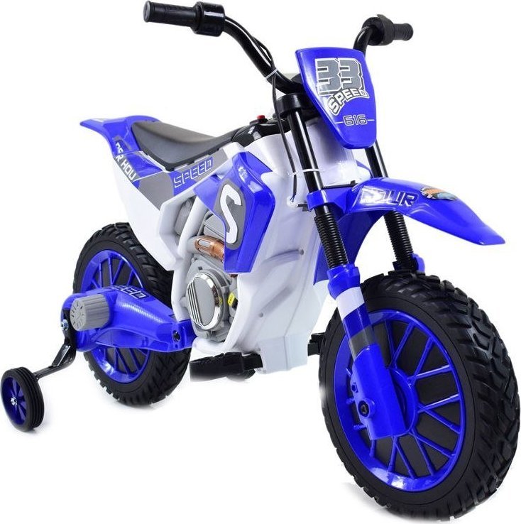Super-Toys MEGA MOTOR ENDURO - MIĘKKIE KOŁA, AMORTYZATOR, 12V, WALIZKA SUPER JAKOŚĆ/XMX616