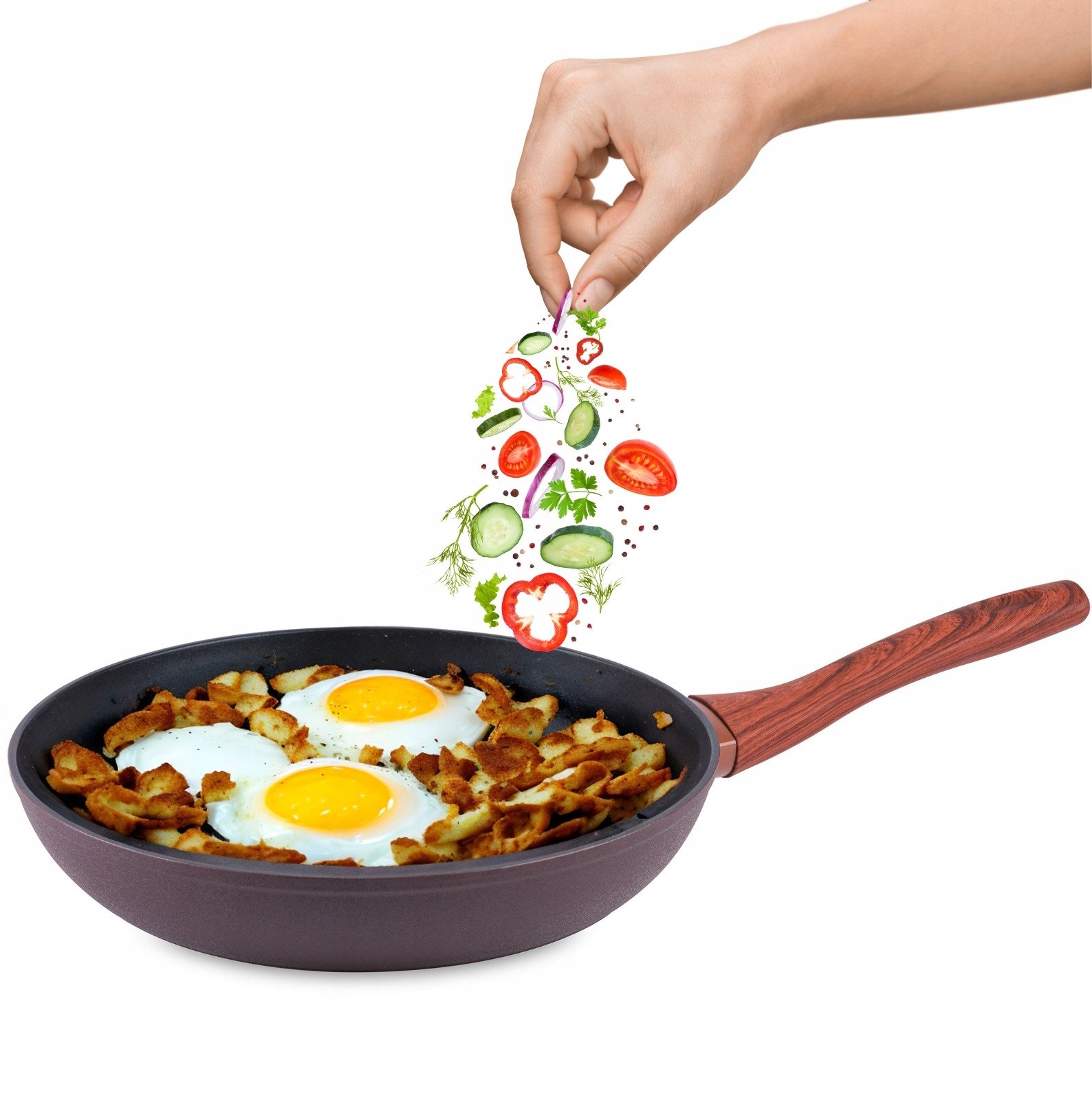 PATELNIA NIEPRZYWIERAJĄCA 24 CM POWŁOKA NON STICK ILAG INDUKCJA GAZ TOPFANN