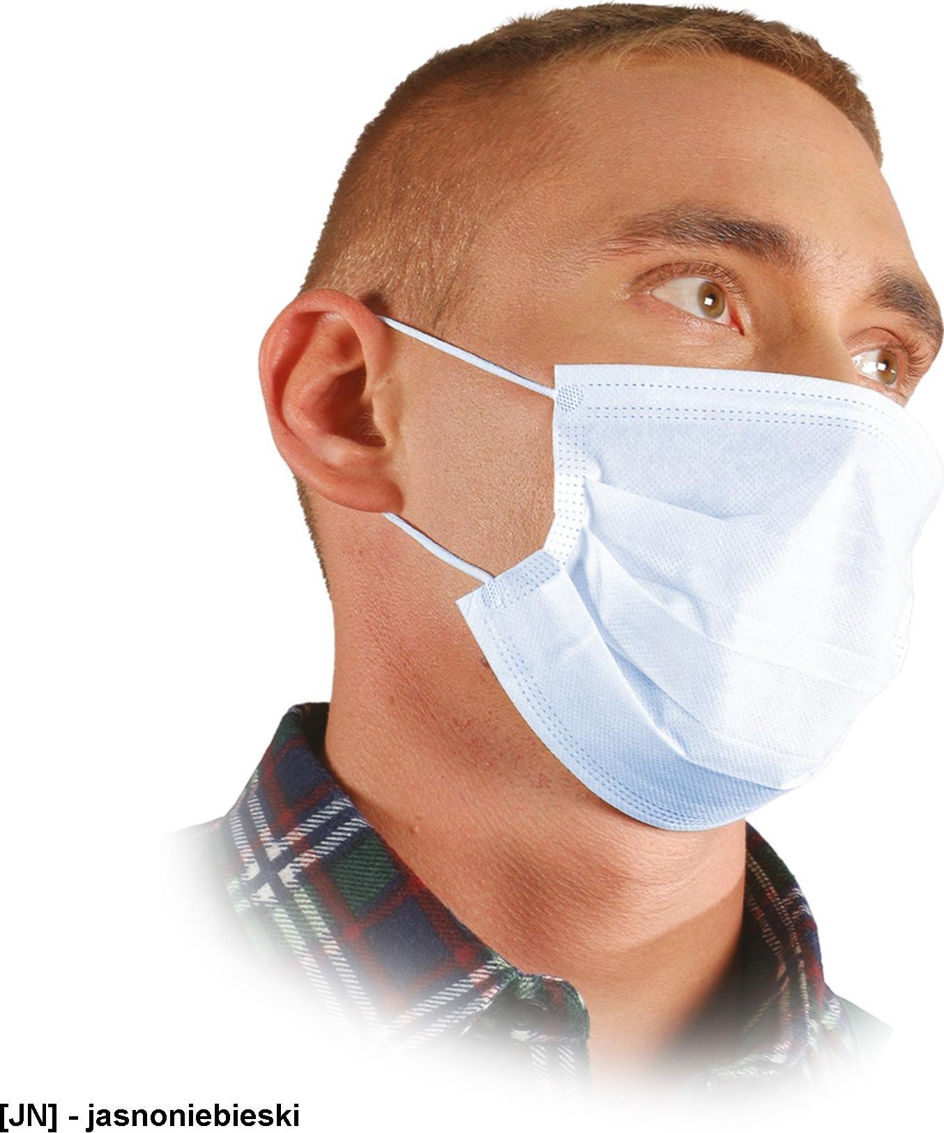 R.E.I.S. MAS - Maseczka higieniczna trójwarstwowa z polipropylenu - jasnoniebieski - uni