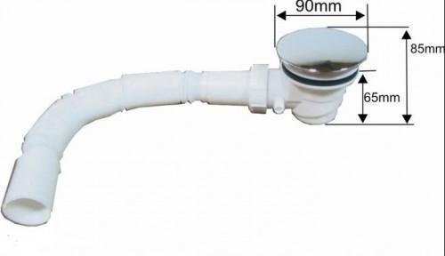 Syfon Savana Syfon do płytkiego brodzika samoczyszczący biały