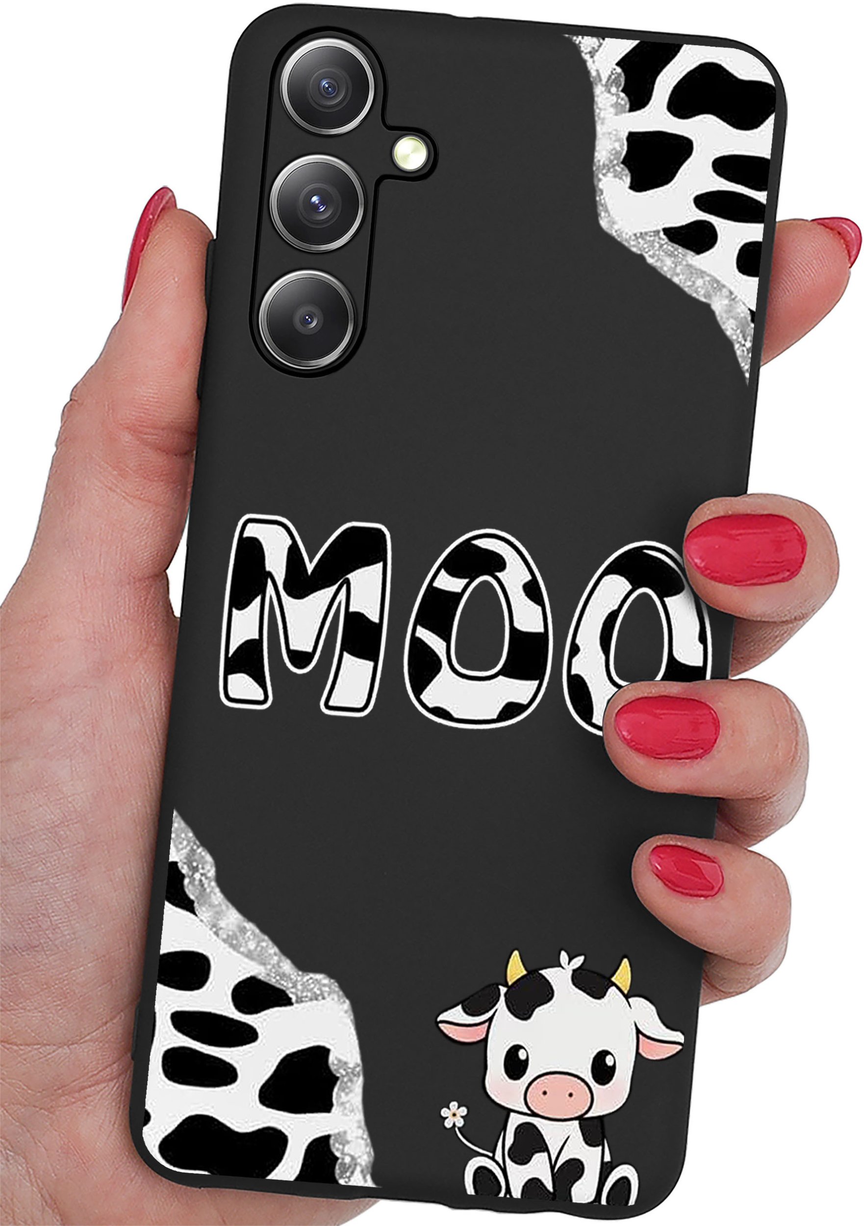 ETUI do Samsung Galaxy S24 WZORY | SILIKONOWE MATT CASE + SZKŁO 9H