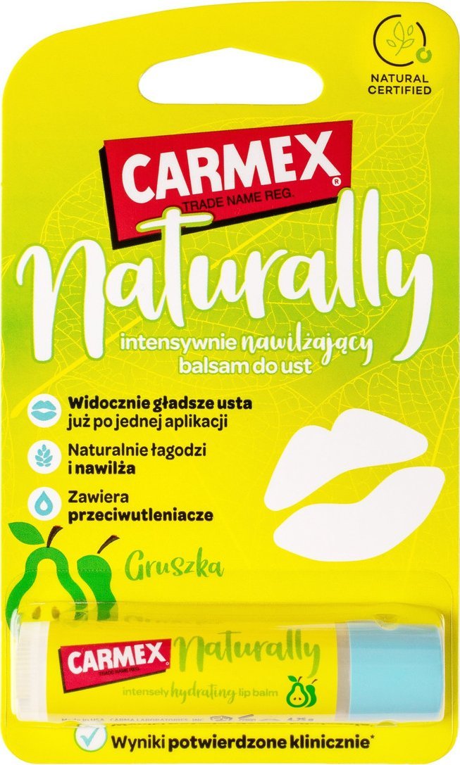 Carmex Naturally Intensywnie Nawilżający Balsam do ust-gruszka 4,25 g 4.25g