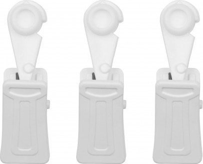 Mardom Żabki z rolką do szyny sufitowej białe 20 szt