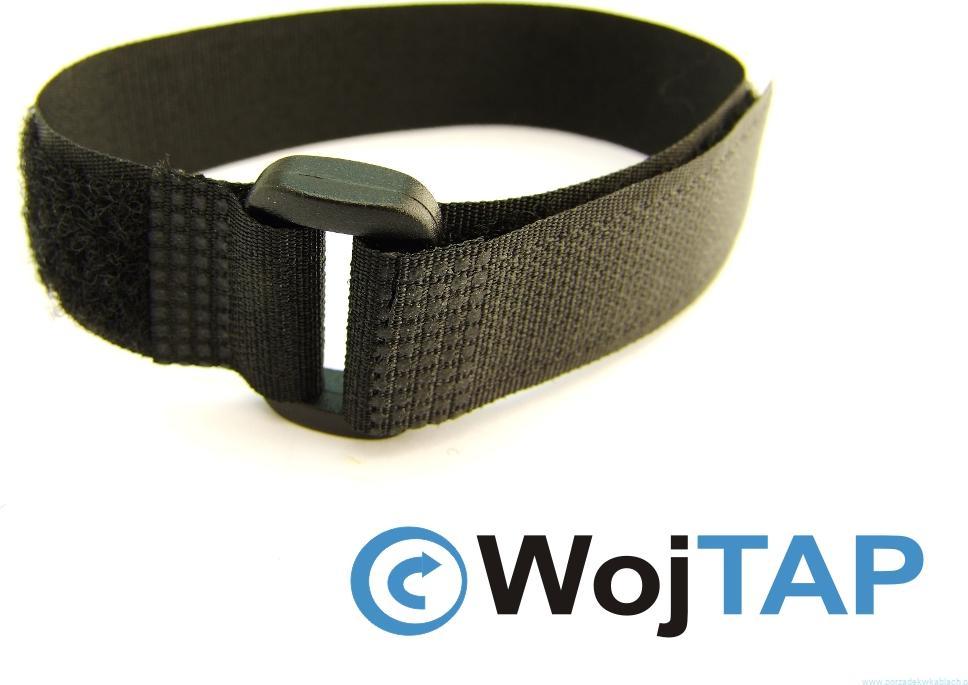 Organizer Wojtap Opaska rzep z plastik klamrą 25x500mm - czarna