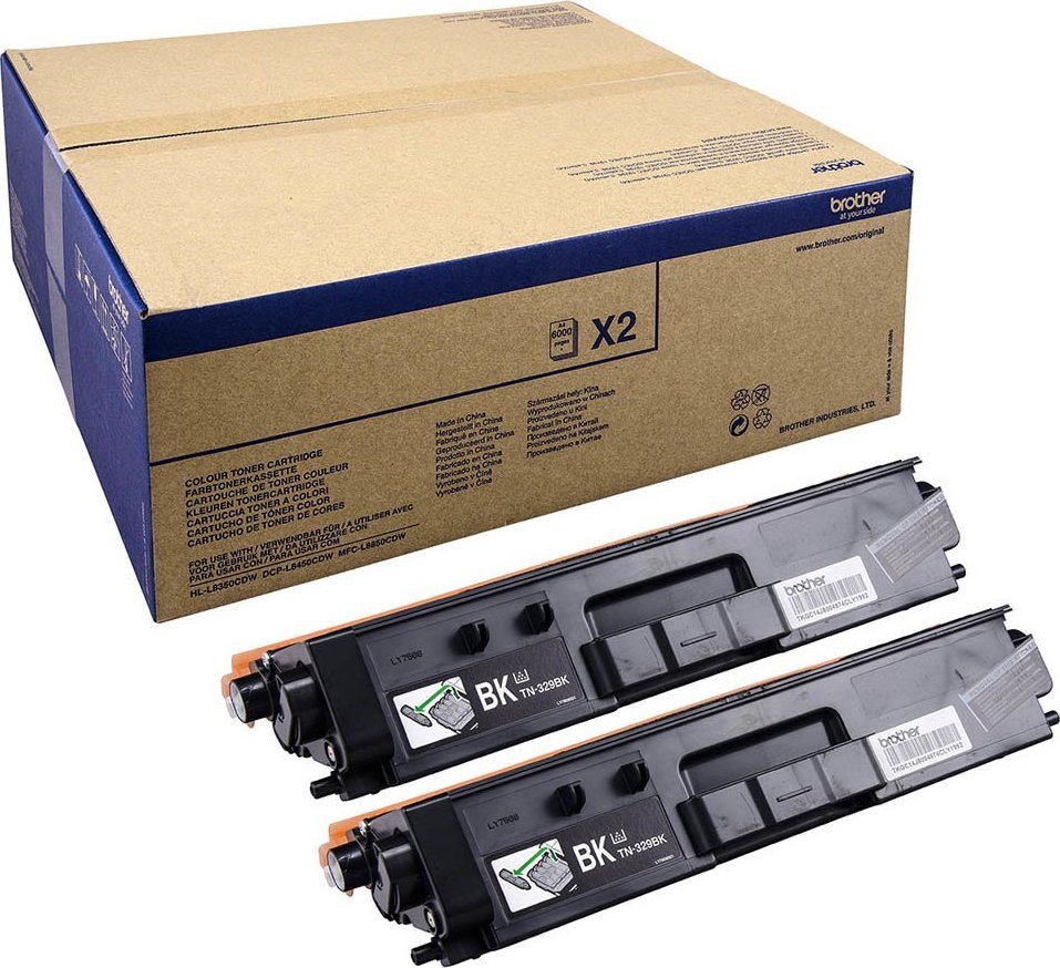Toner Brother toner oryginalny TN-329BKTWIN toner oryginalny BLACK - TN329BKTWIN