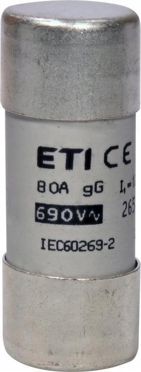 Eti-Polam Wkładka topikowa cylindryczna CH22x58 80A/690V 002651049