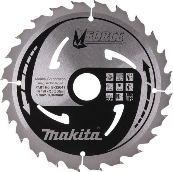 Makita PIŁA TARCZOWA DO DREWNA M-FORCE 190*30MM 24Z (1 SZT)