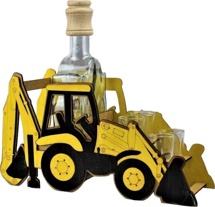 Triton Karafka do wódki 0,5 l Spychacz 6 kieliszkami