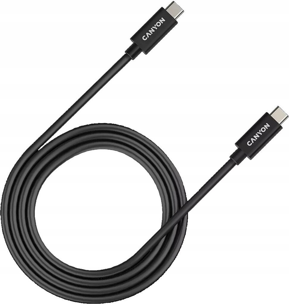Kabel USB Canyon USB-C - USB-C 1 m Czarny (XUB2792QSC-B5)