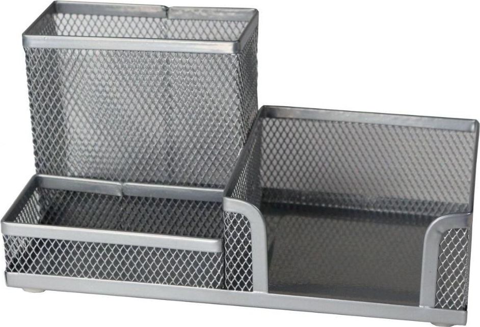 Titanum Przybornik na biurko siatka srebrny