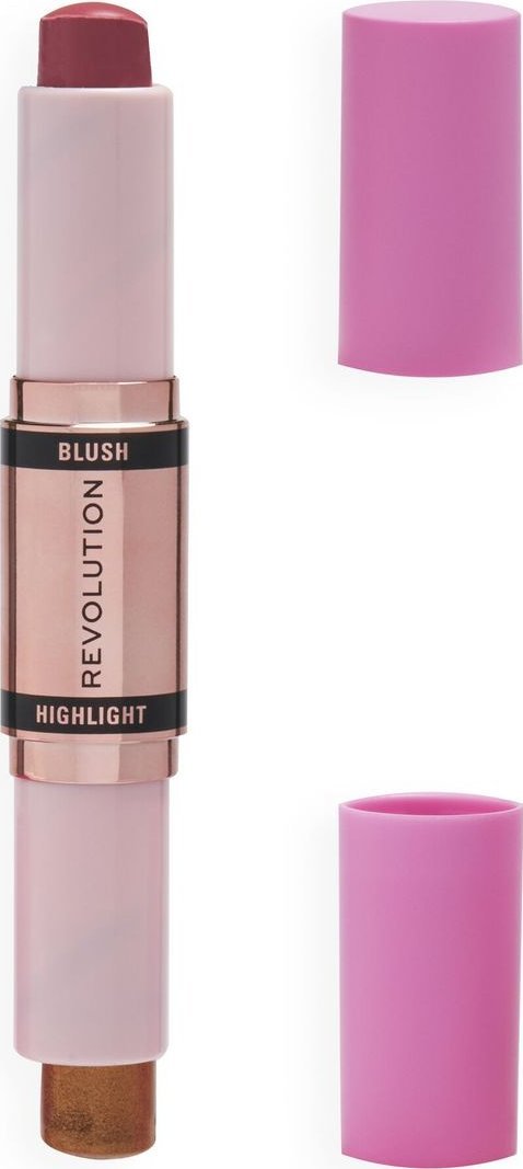 Makeup Revolution Blush & Highlight Stick Róż i Rozświetlacz w sztyfcie 4g Flushing Pink (03)