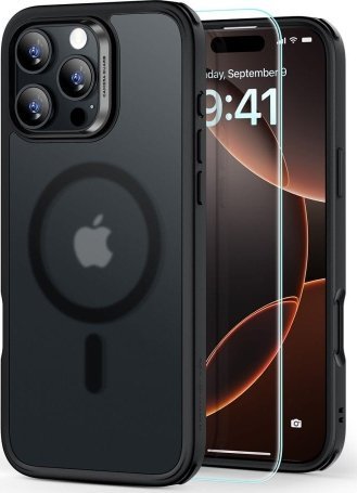 ESR ESR CLASSIC HYBRID HALOLOCK MAGSAFE & TEMPERED GLASS IPHONE 16 PRO MAX FROSTED BLACK