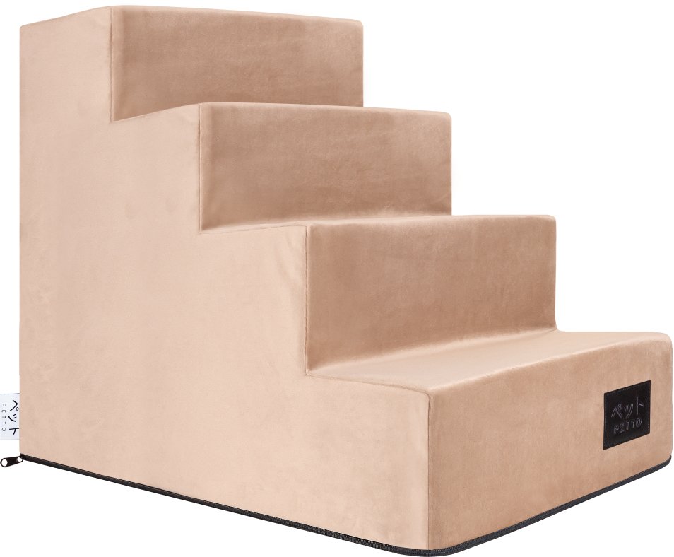 PETTO Schodki dla psa Takai 4 stopnie beżowe Velvet