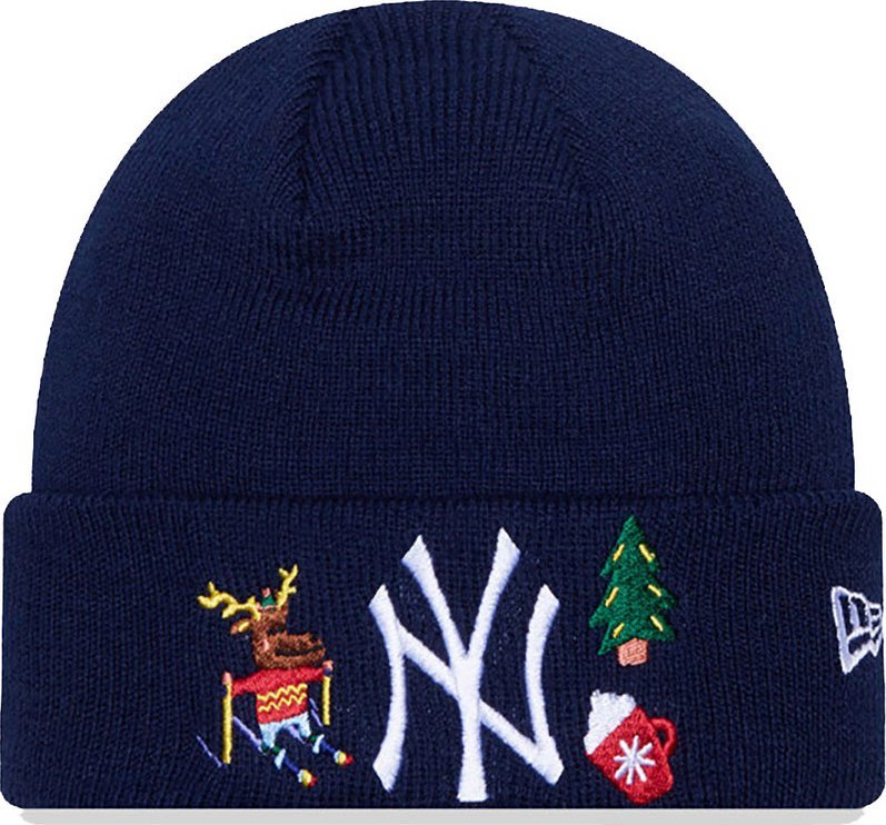 New Era Czapka zimowa niemowlęca NEW ERA NYY Infant Festive Cuff Knit Beanie