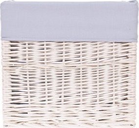 WickerPL Skrzynka z obszyciem - wybielana 30x30 H30 cm