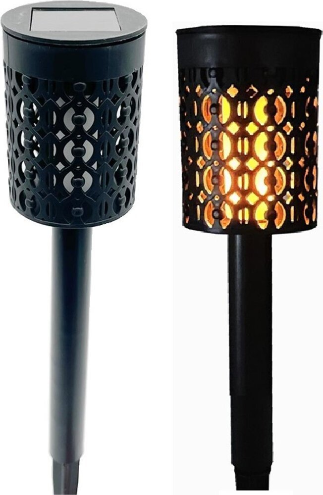 Saska Garden Lampa solarna pochodnia efekt ogień płomień 5.5x36cm 6 led