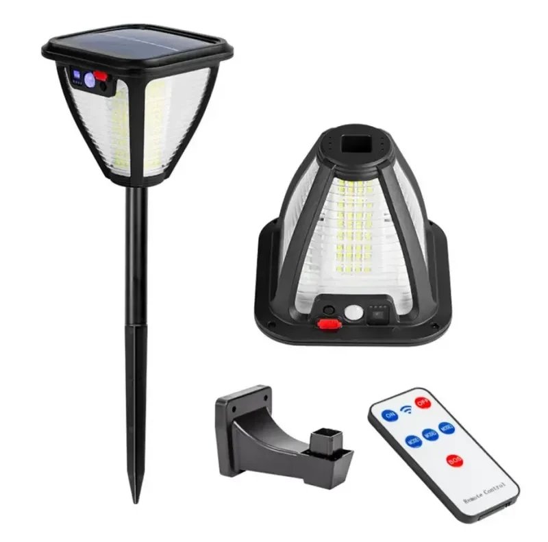 Lampa ogrodowa solarna wbijana lub kinkiet led 2 sposoby instalacji