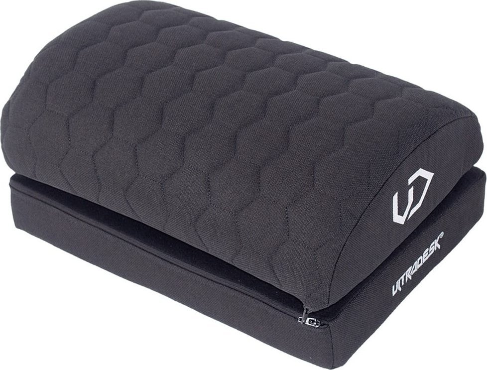 Ultradesk Podstawa ergonomiczna pod nogi, FRONTSTEP regulowana wysokość, czarny, pianka z efektem pamięci, ULTRADESK