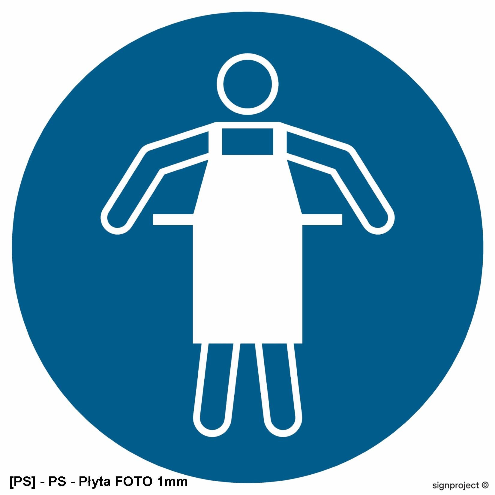 GJ026 - Nakaz stosowania fartucha ochronnego 250x250