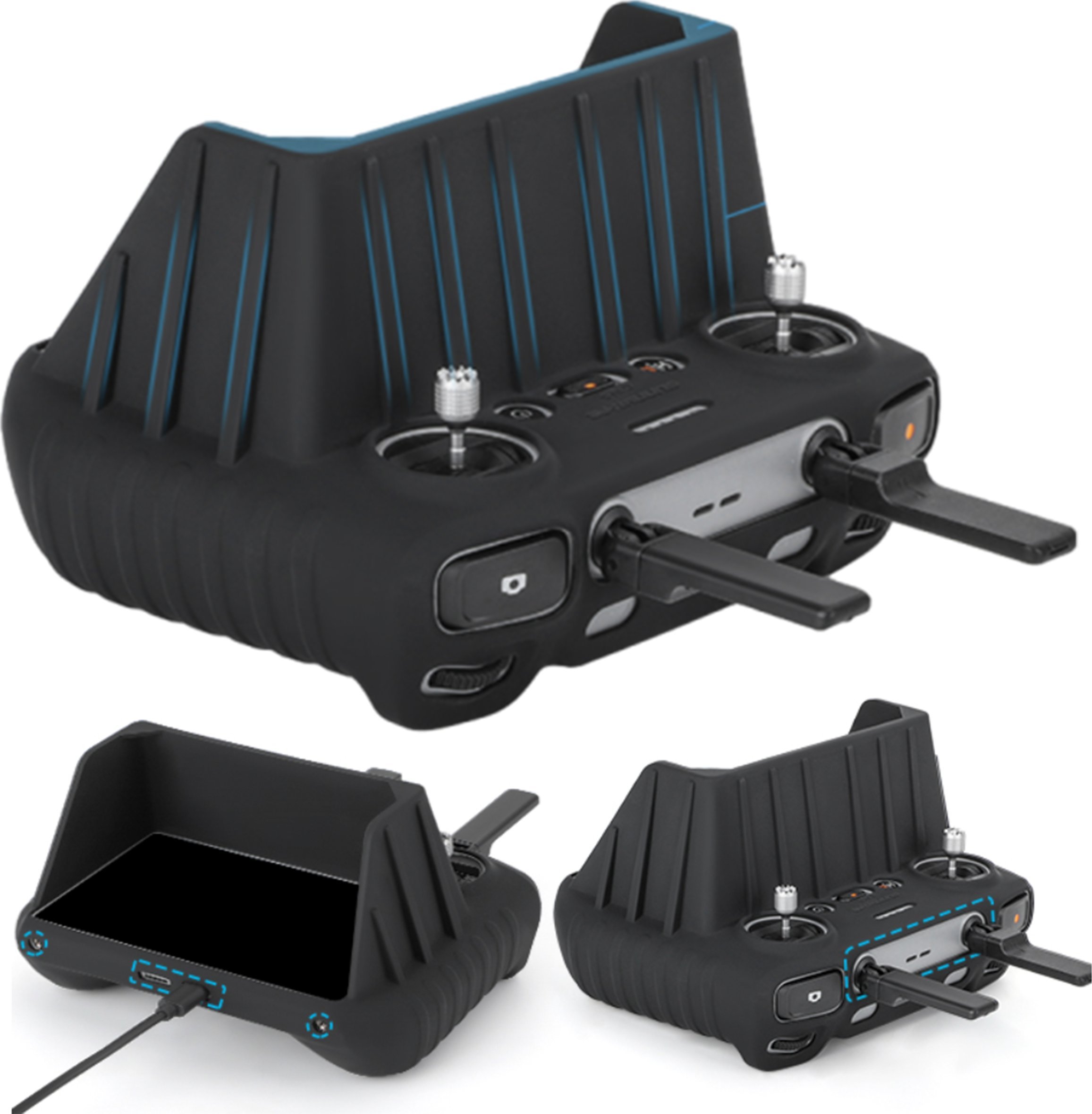 SunnyLife ETUI OBUDOWA SILIKONOWA PRZECIWSŁONECZNA DO KONTROLERA DJI RC 2 / DJI AIR 3 / DJI MINI 4 PRO - CZARNA