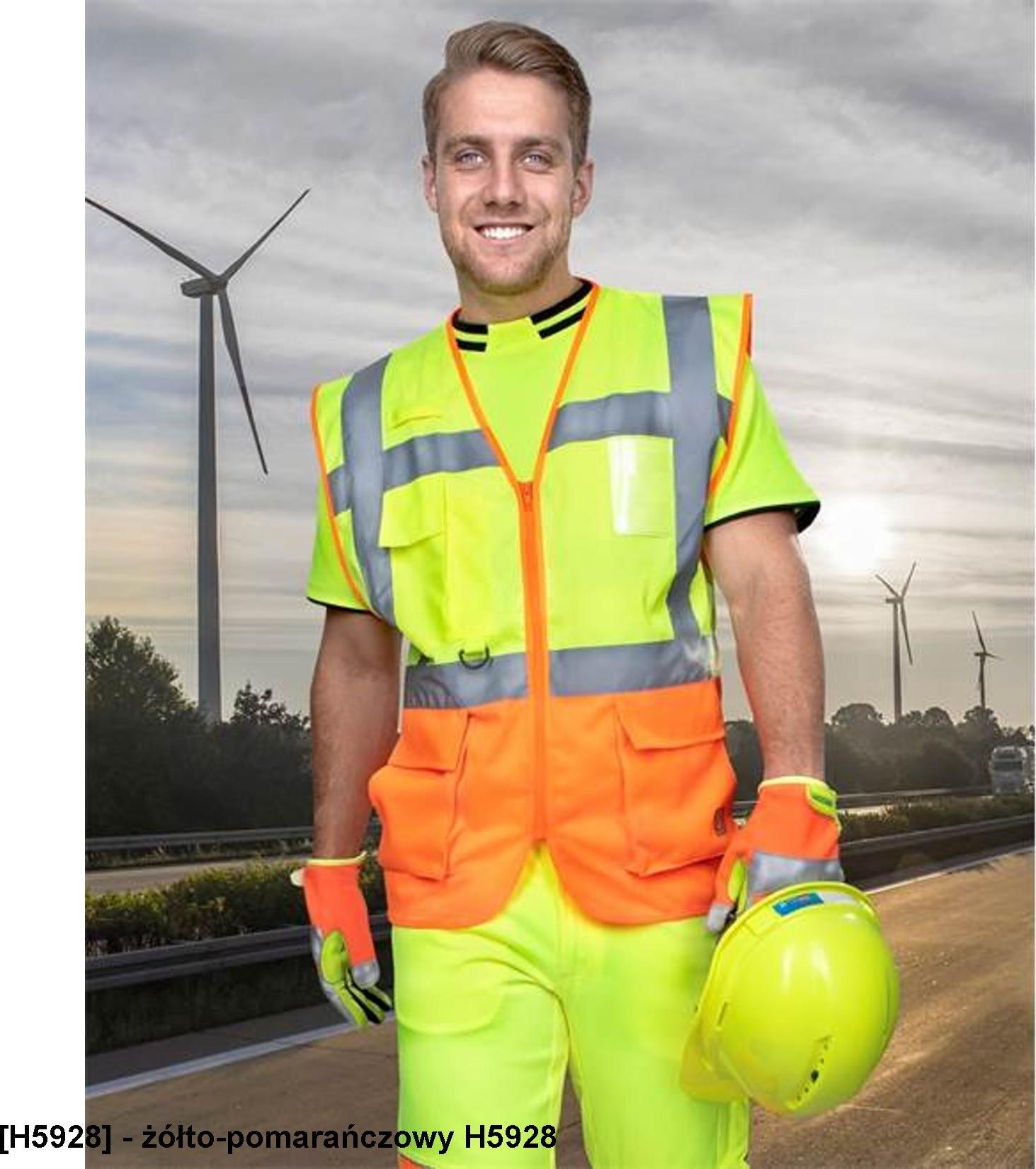 Ardon ARDON SIGNAL - kamizelka siatkowa menadżerska - żółto-pomarańczowy H5928 L