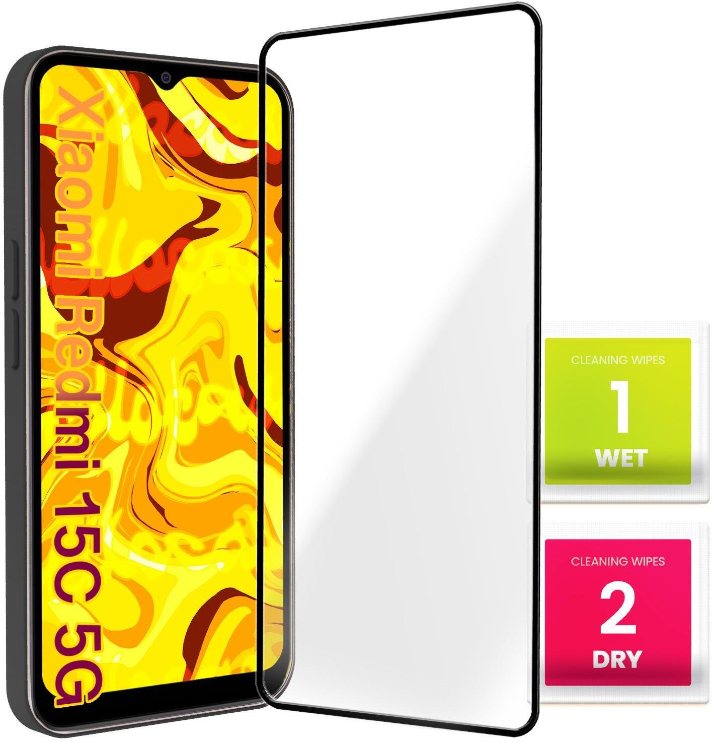 Szkło Hartowane Do Xiaomi Redmi 15C 5G (Pełne, 5D, Szybka, 9H, Ochronne)