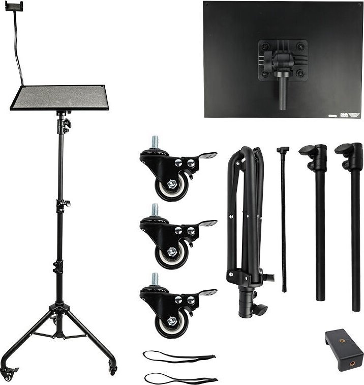 Statyw DNA DNA PLS2 statyw pod laptop mikser rzutnik do 10 kg stal uchwyt do smartfona opaski zabezpieczające kółka