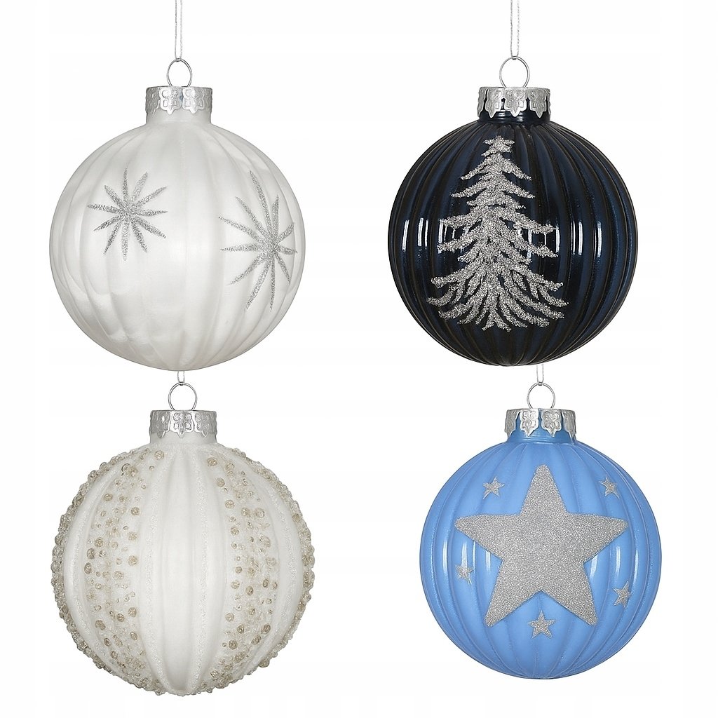 Kaemingk Bombka choinkowa szklana gładka na święta 8cm 1szt